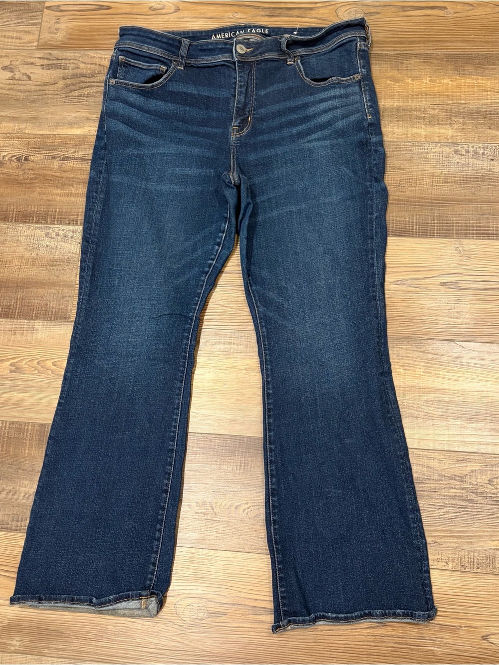 American Eagle Outfitters Dark Blue kick boot Jeans